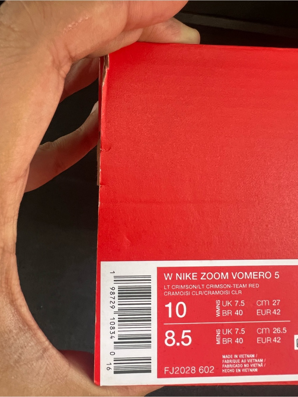 W Nike  Zoom Vomero 5 photon dust New Size 10W/8.5M FJ2028-602 NEW NO LID! - Picture 7 of 8